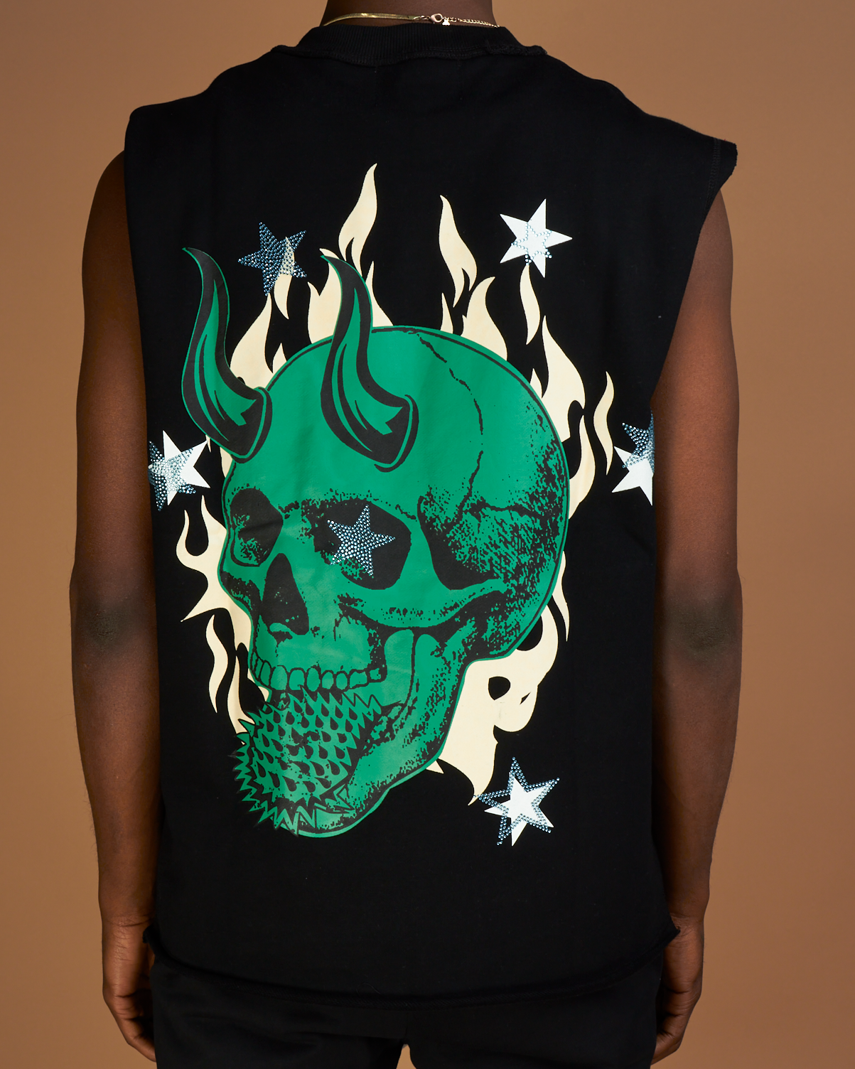 Politics Tank Top - Stockten - Black, Green And Tan - 091