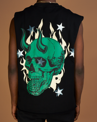 Politics Tank Top - Stockten - Black, Green And Tan - 091