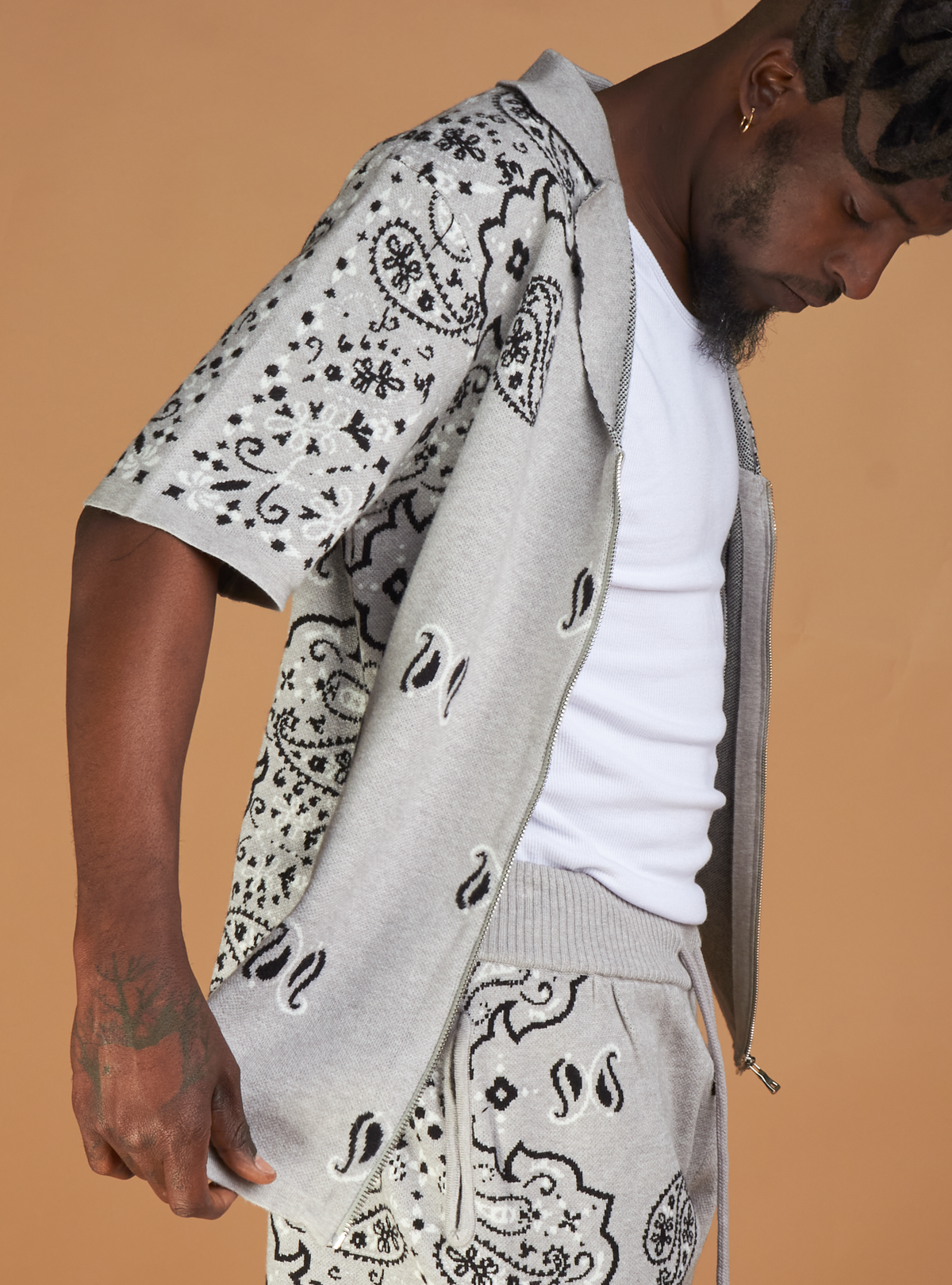 Politics Polo - Paisley - Grey