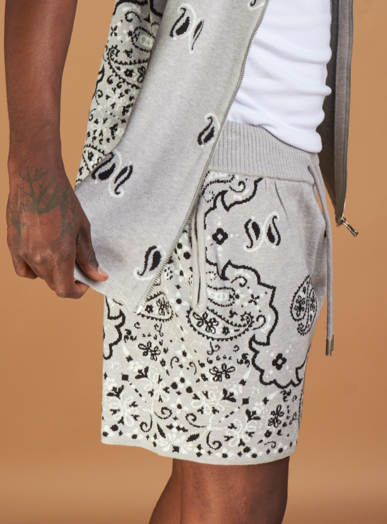 Politics Shorts - Paisley - Grey - 543