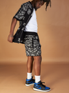 Politics Short Set - Paisley - Black - 642