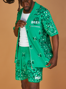 Politics Short Set - Paisley - Green - 644