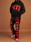 Politics Sweatpants - Hale - Black and Red - 400