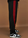 Politics Track Pants - Wisp - Black and Red - 201