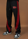 Politics Track Pants - Wisp - Black and Red - 201