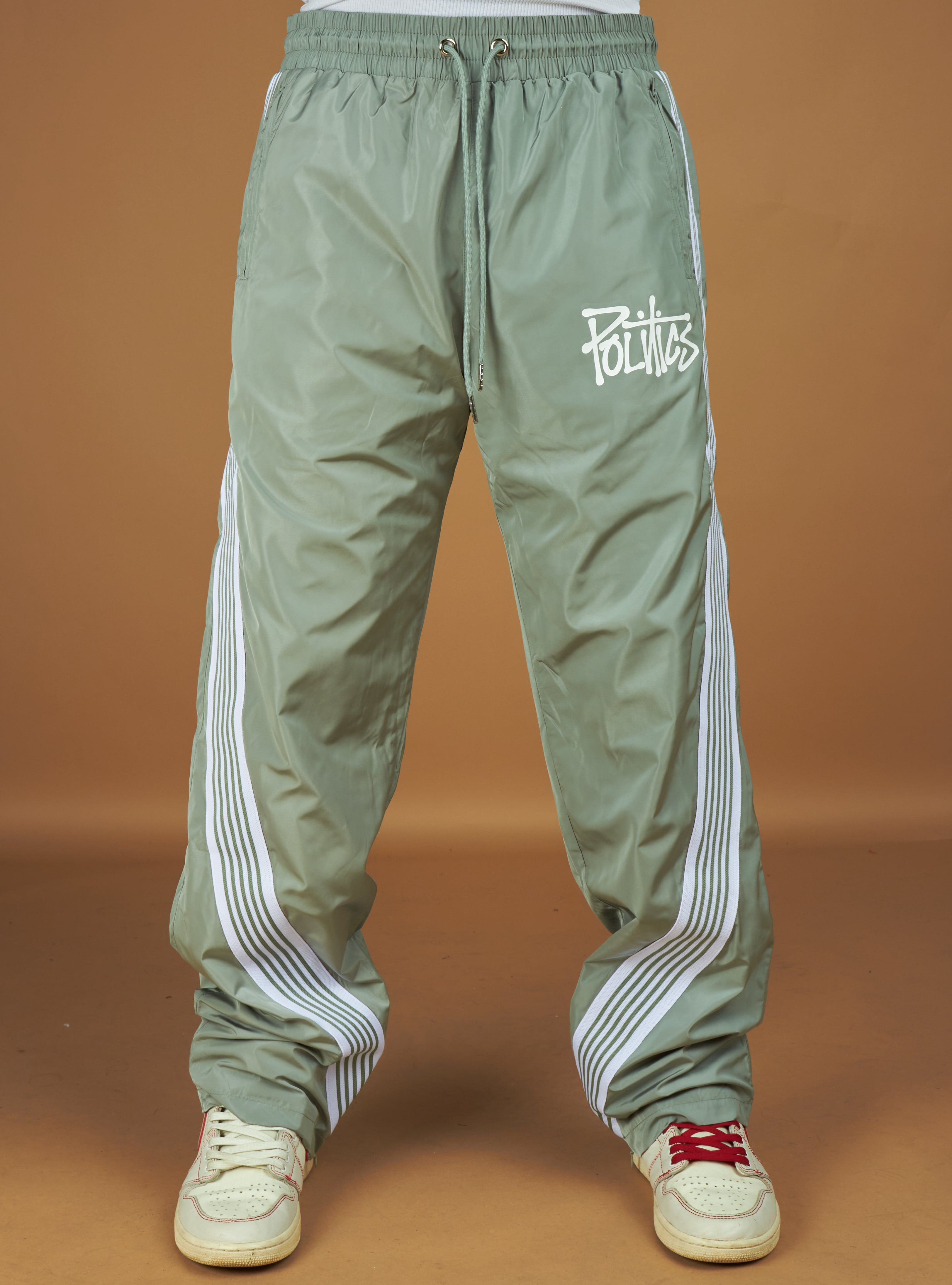 Politics Track Pants - Wisp - Light Green Nylon - 702