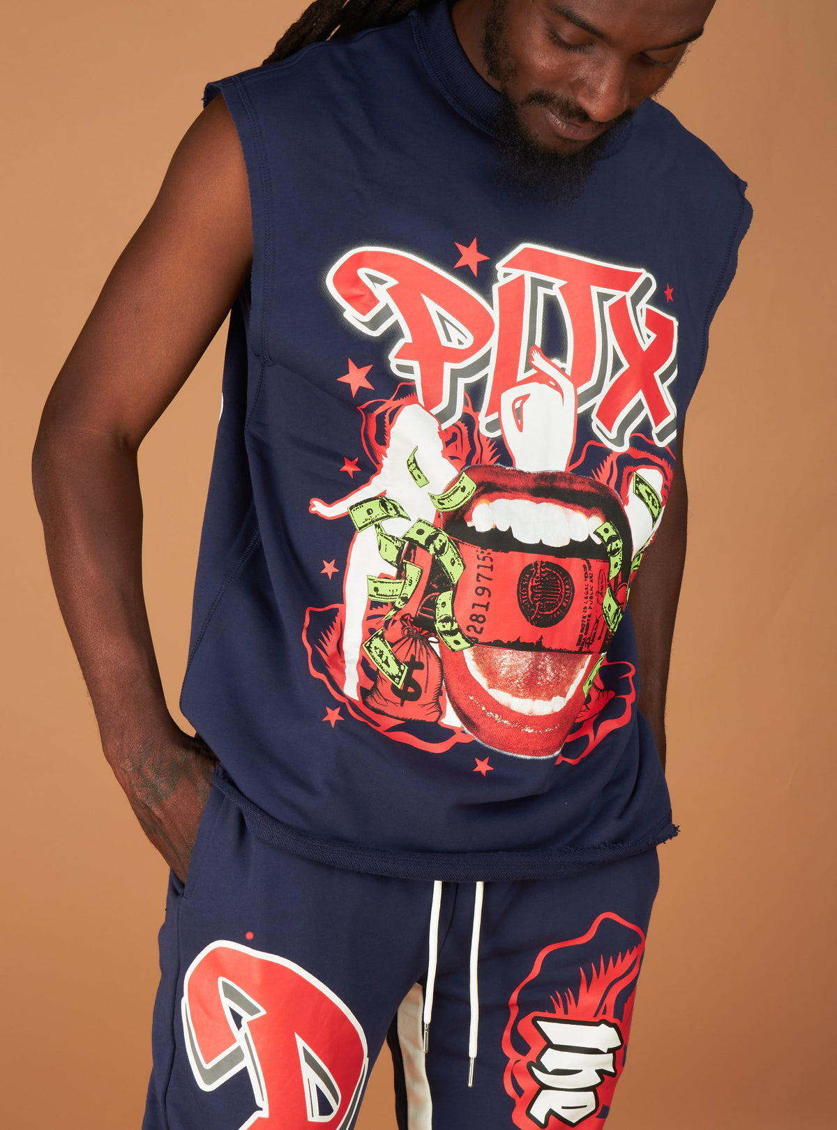 Politics tank top - Sven - Navy - 430