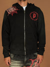 Politics Hoodie - Web - Black and Red- 301