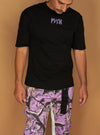 Politics T-Shirt - Mott - Black And Purple- 914