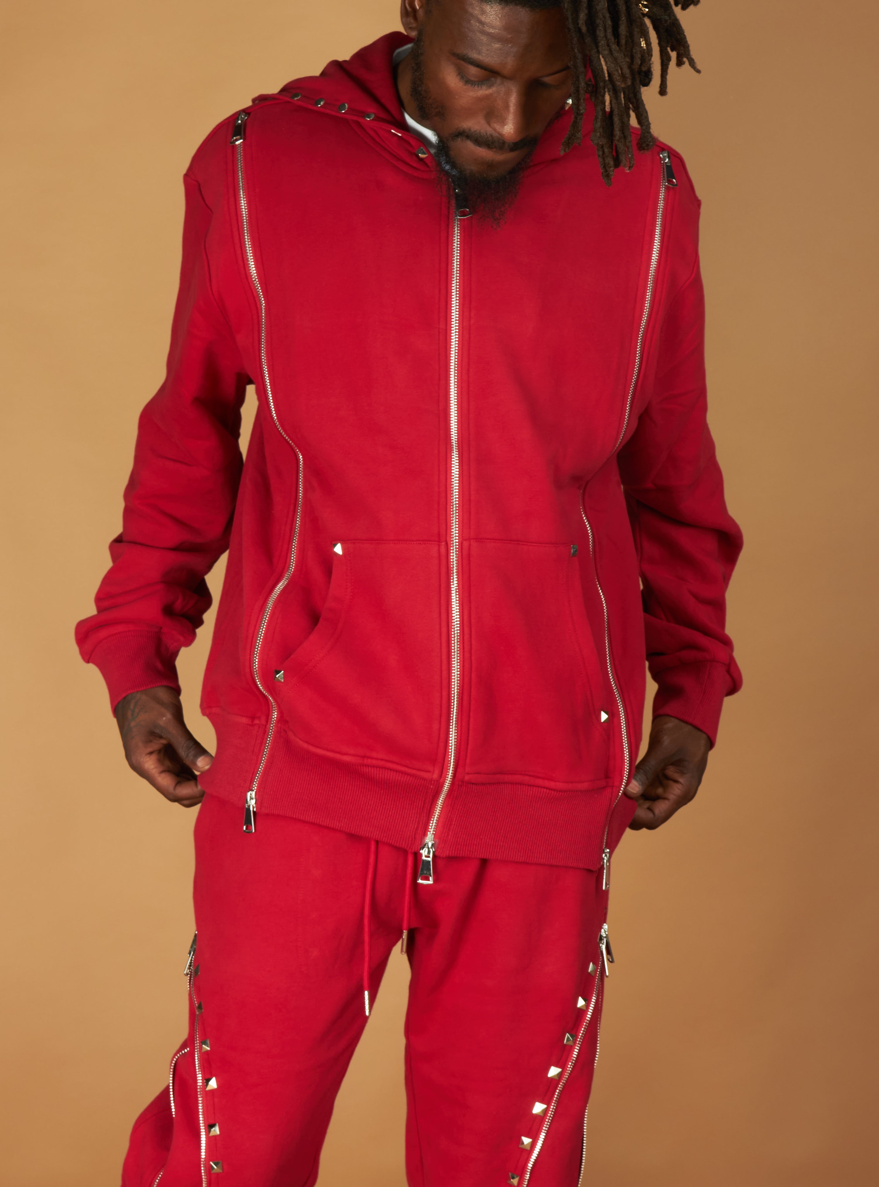 Politics Sweatsuit - Rivet - Red - 717/718