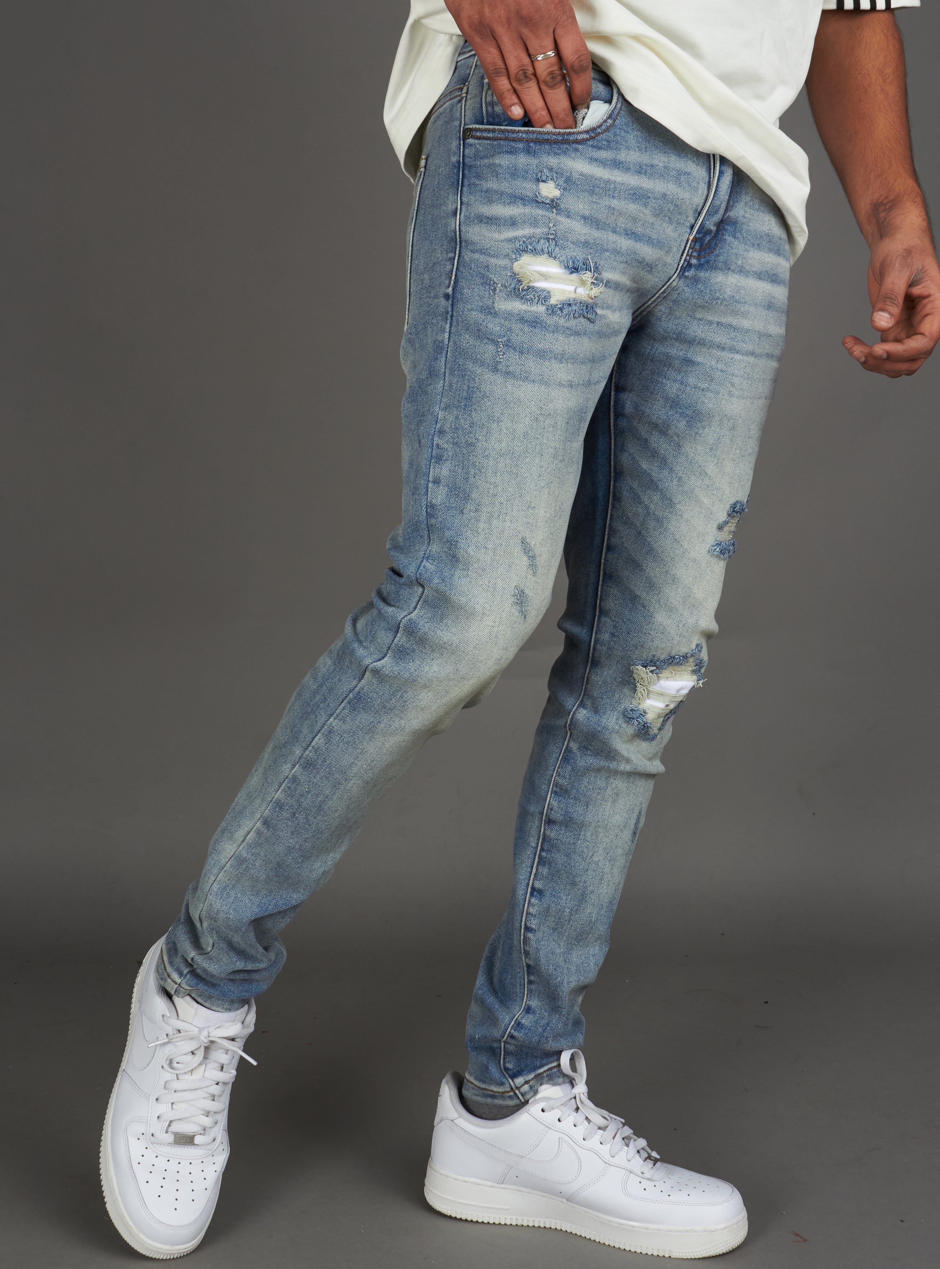 Politics Jeans - Akhurst Skinny Fit - Blue Wash - 660
