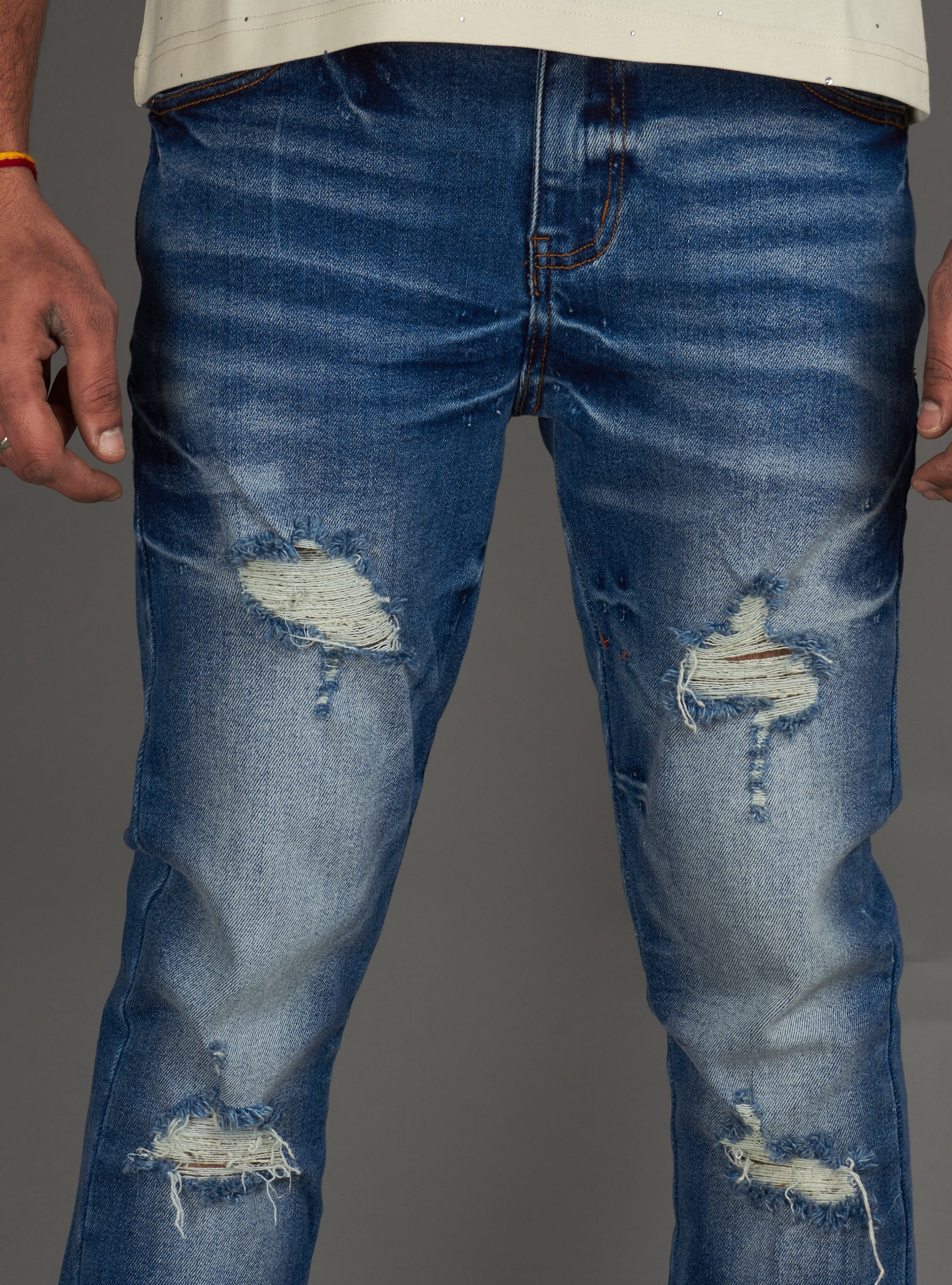 Politics Jeans - Agassi Stacked Fit - Blue Wash - 967