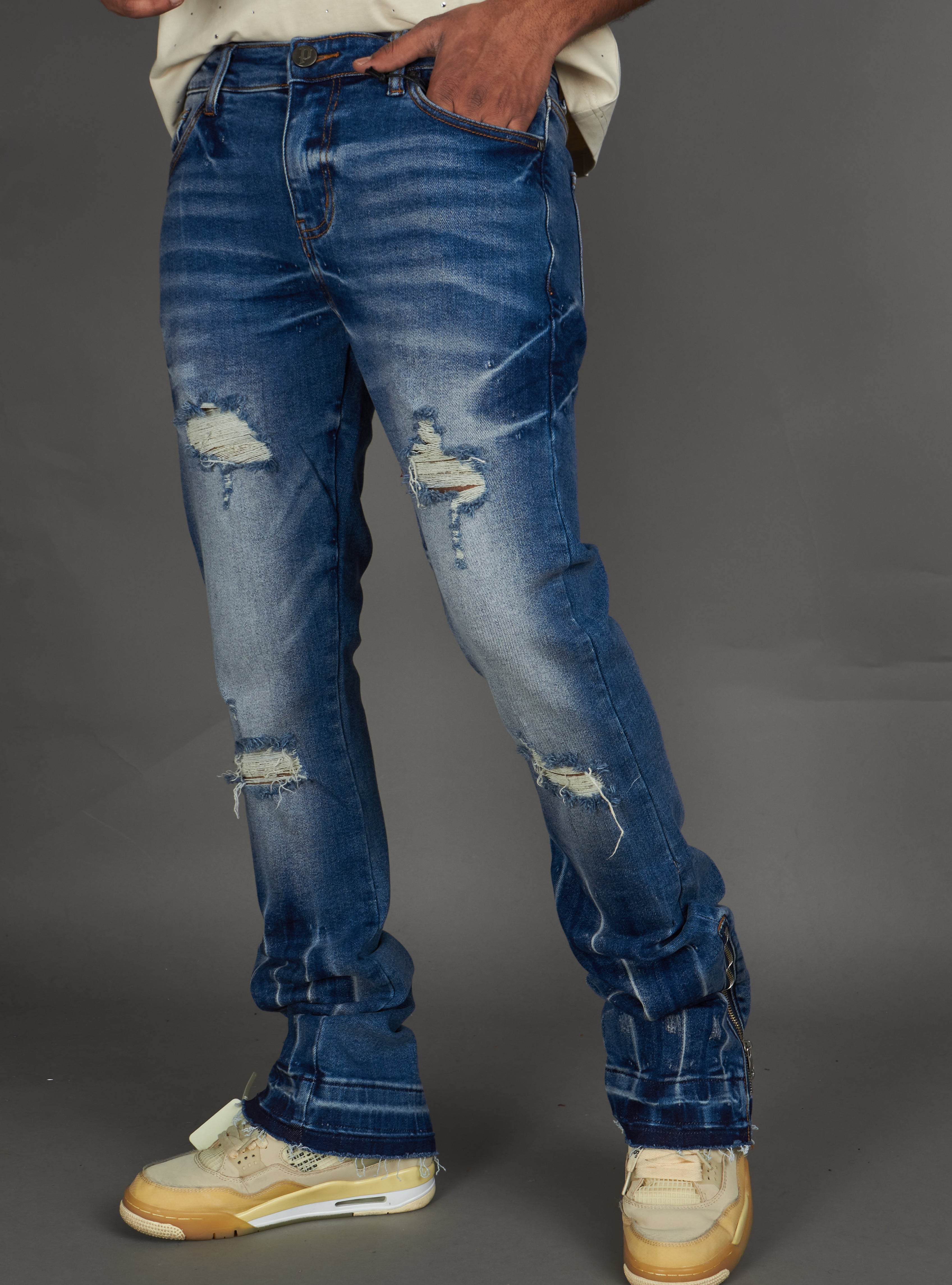 Politics Jeans - Agassi Stacked Fit - Blue Wash - 967