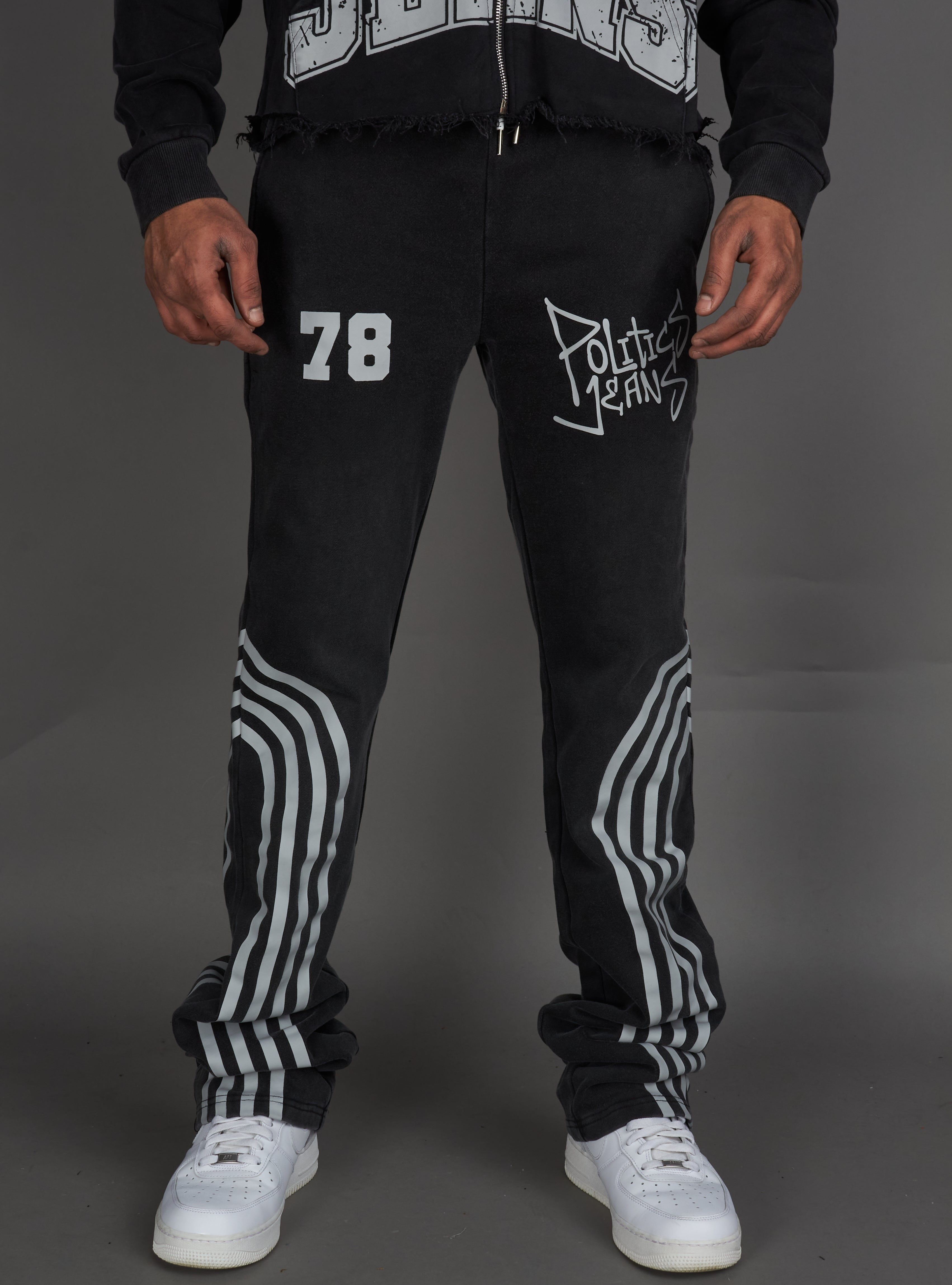 Politics Sweatpants - Ban - Grey Wash - 023