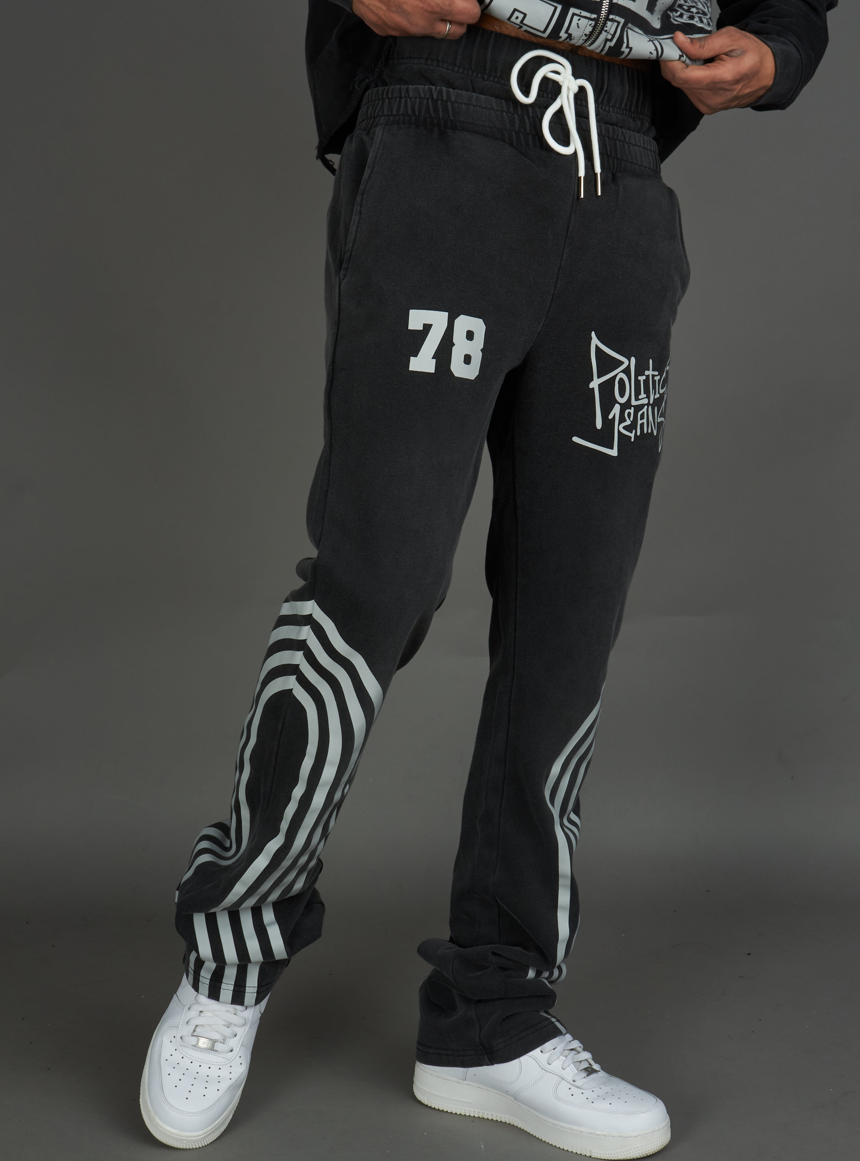 Politics Sweatpants - Ban - Grey Wash - 023