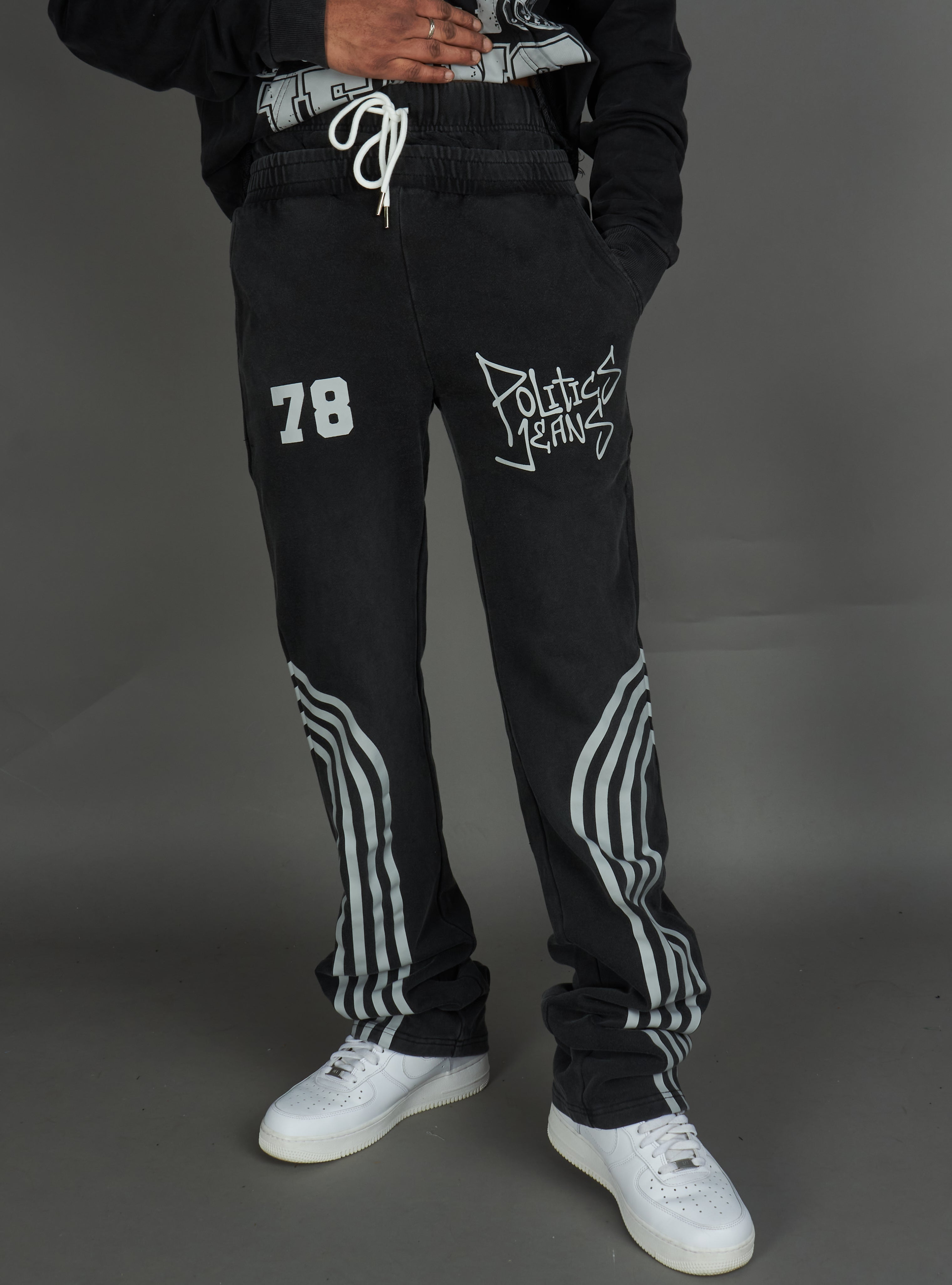 Politics Sweatpants - Ban - Grey Wash - 023