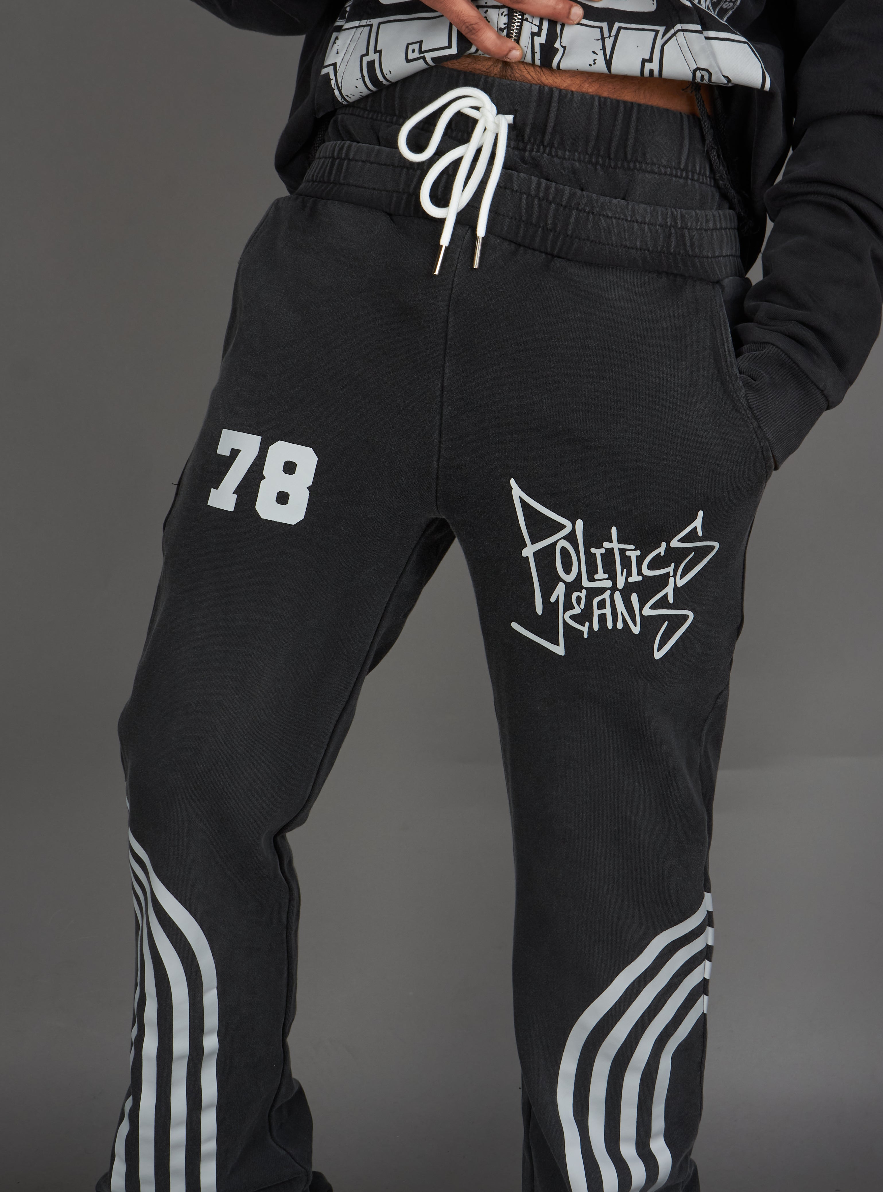 Politics Sweatpants - Ban - Grey Wash - 023