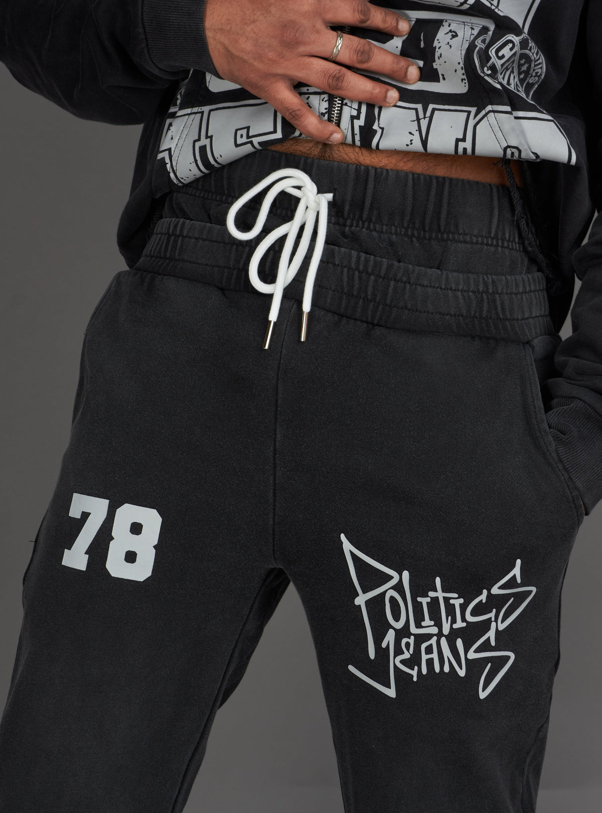 Politics Sweatpants - Ban - Grey Wash - 023