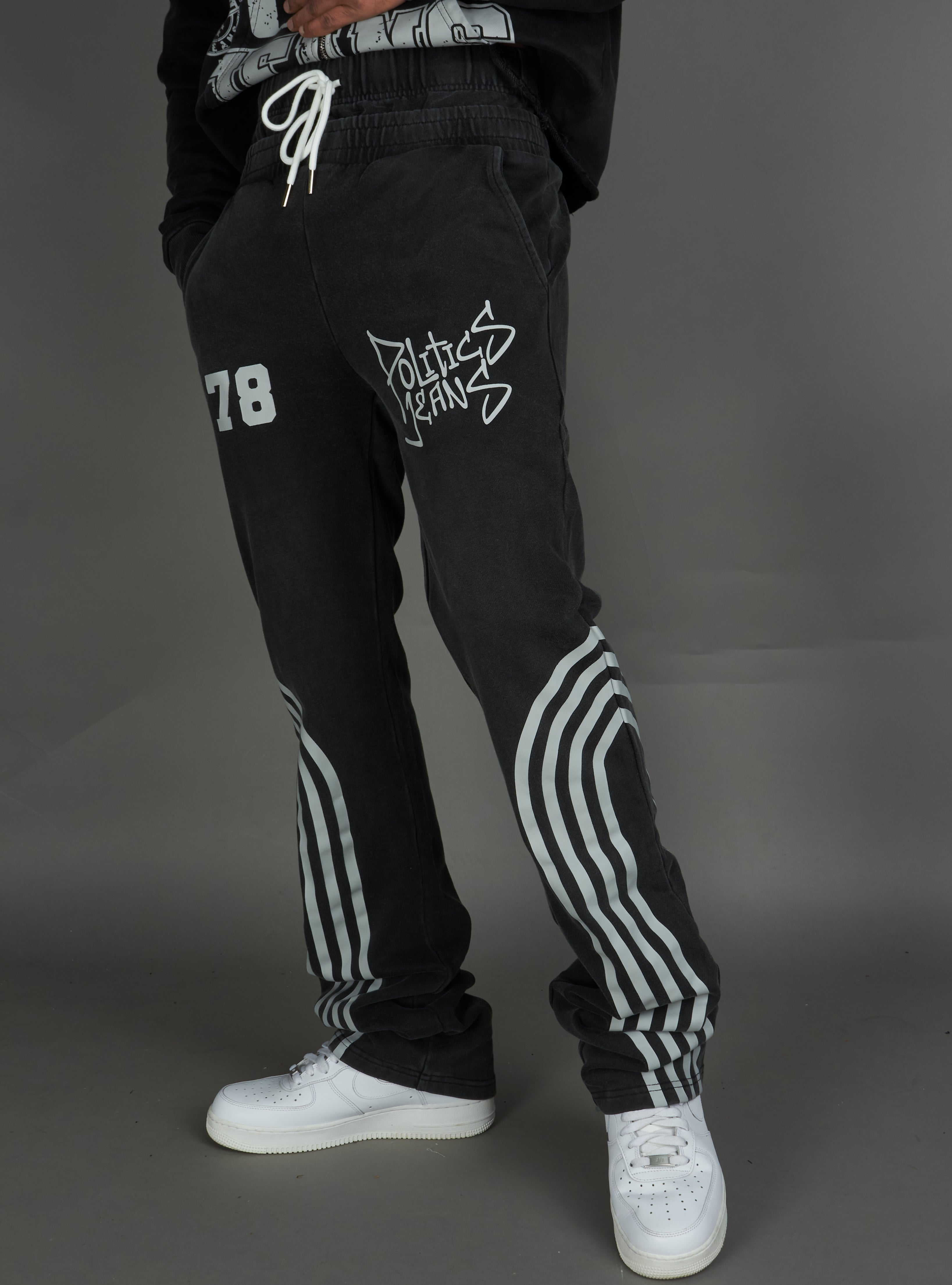 Politics Sweatpants - Ban - Grey Wash - 023