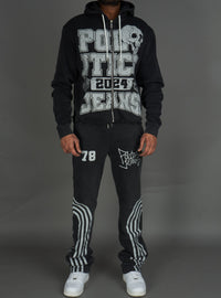 Politics Hoodie - Ruth - Grey Wash - 110