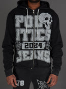 Politics Hoodie - Ruth - Grey Wash - 110