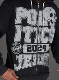 Politics Hoodie - Ruth - Grey Wash - 110