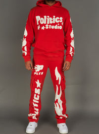 Politics Sweatpants - Oz - Red wash  - 610