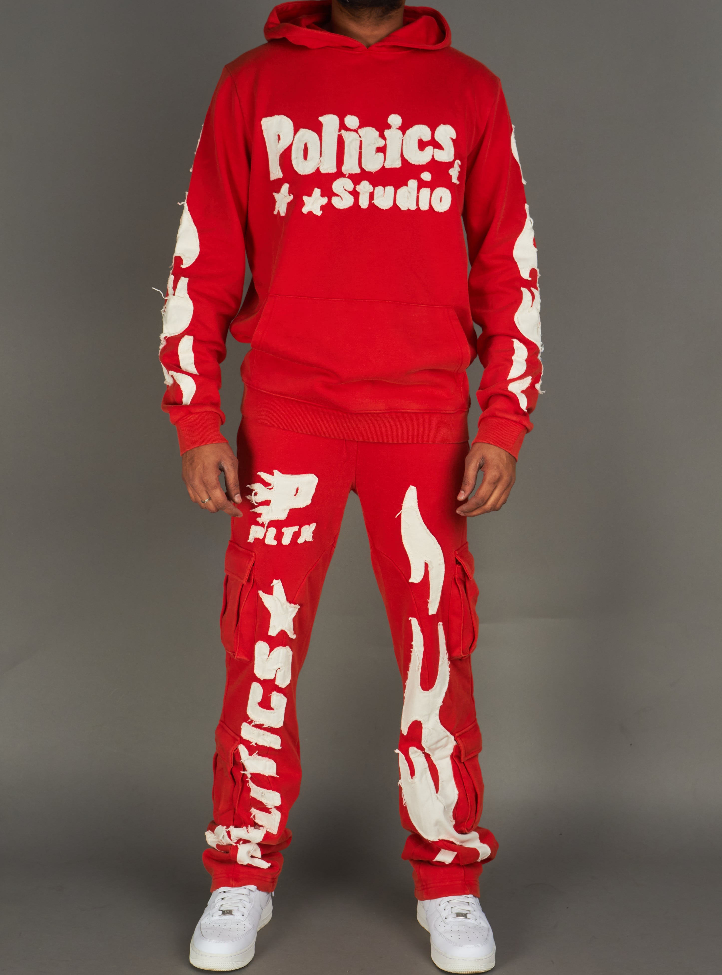Politics Hoodie - Oz - Red WASH - 605