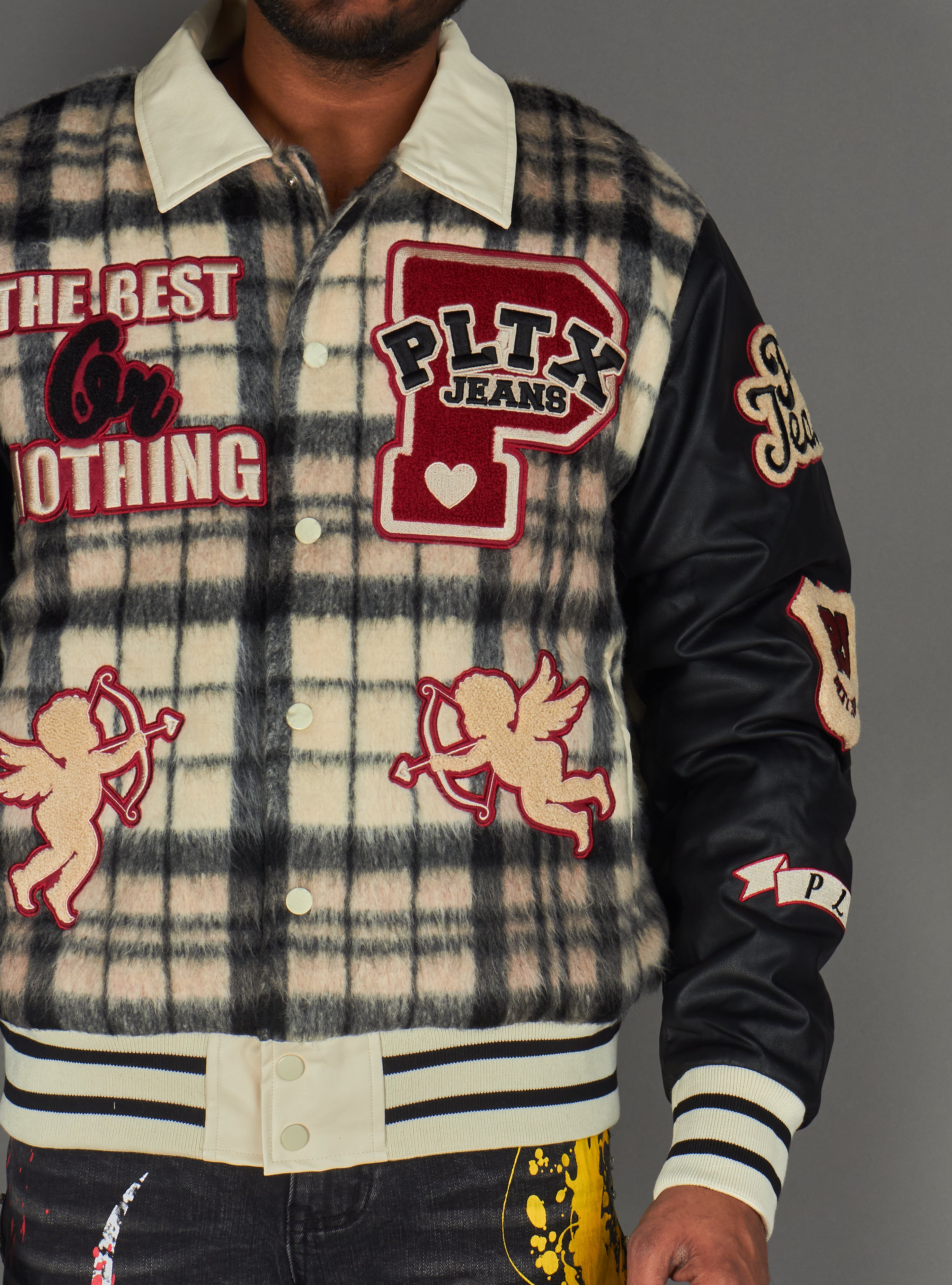Politics Jacket - Varsity - Tartan - Black Red Check - 204