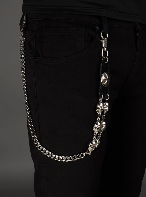 Politics Chain - Emblem Skulls - Silver - 104