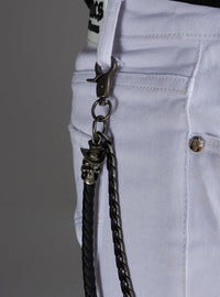 Politics Chain - Braided Skull - Black And Metal - 106