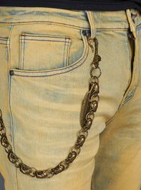 Politics Chain - Skull Feather - Gold Metal - 109
