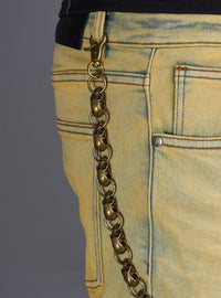 Politics Chain - Skull Feather - Gold Metal - 109