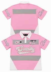 Politics T-Shirt - Pink And White - SPR26-85