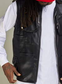 Politics Vest - Florence PU Leather - Black - 491