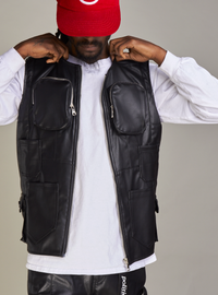 Politics Vest - Florence PU Leather - Black - 491