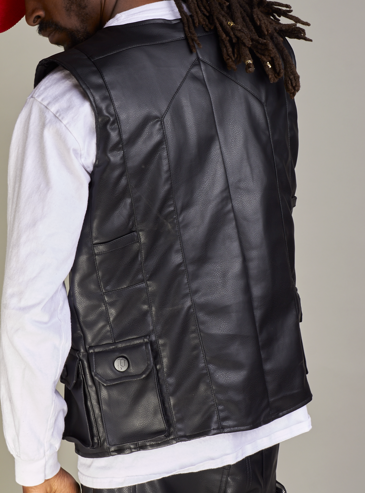 Politics Vest - Florence PU Leather - Black - 491