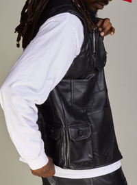 Politics Vest - Florence PU Leather - Black - 491