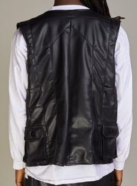 Politics Vest - Florence PU Leather - Black - 491