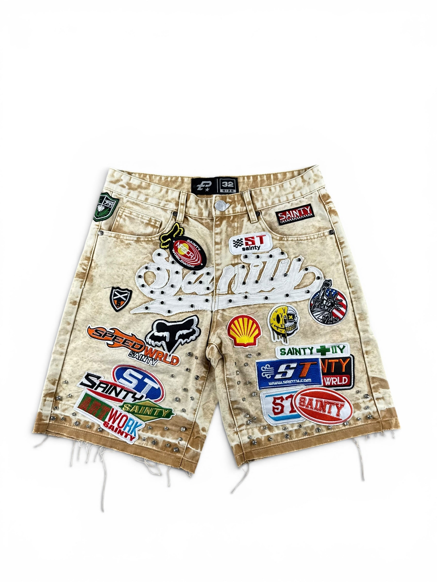 Politics Denim Shorts - Khaki Wash - Spr 93