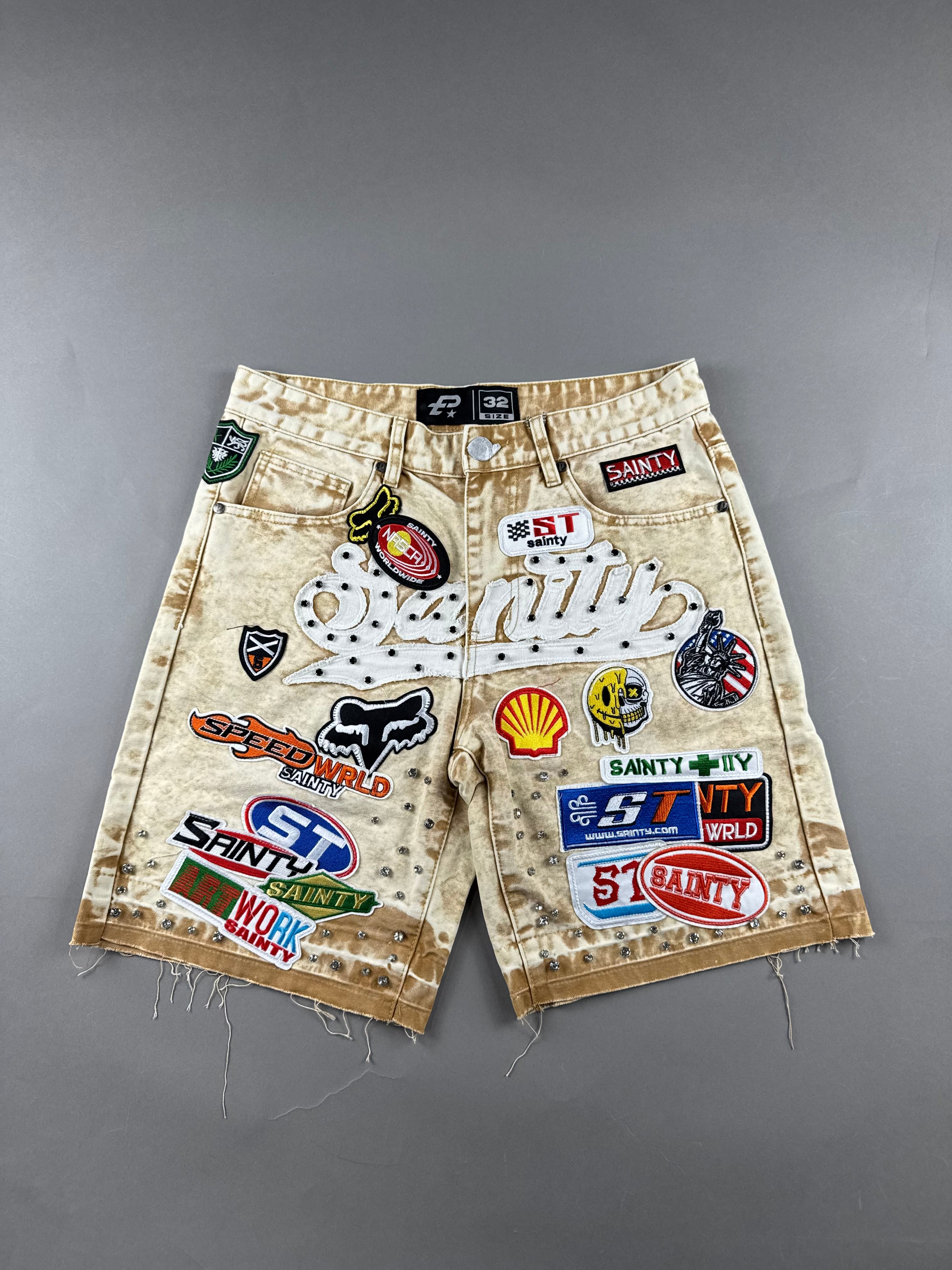 Politics Denim Shorts - Khaki Wash - Spr 93