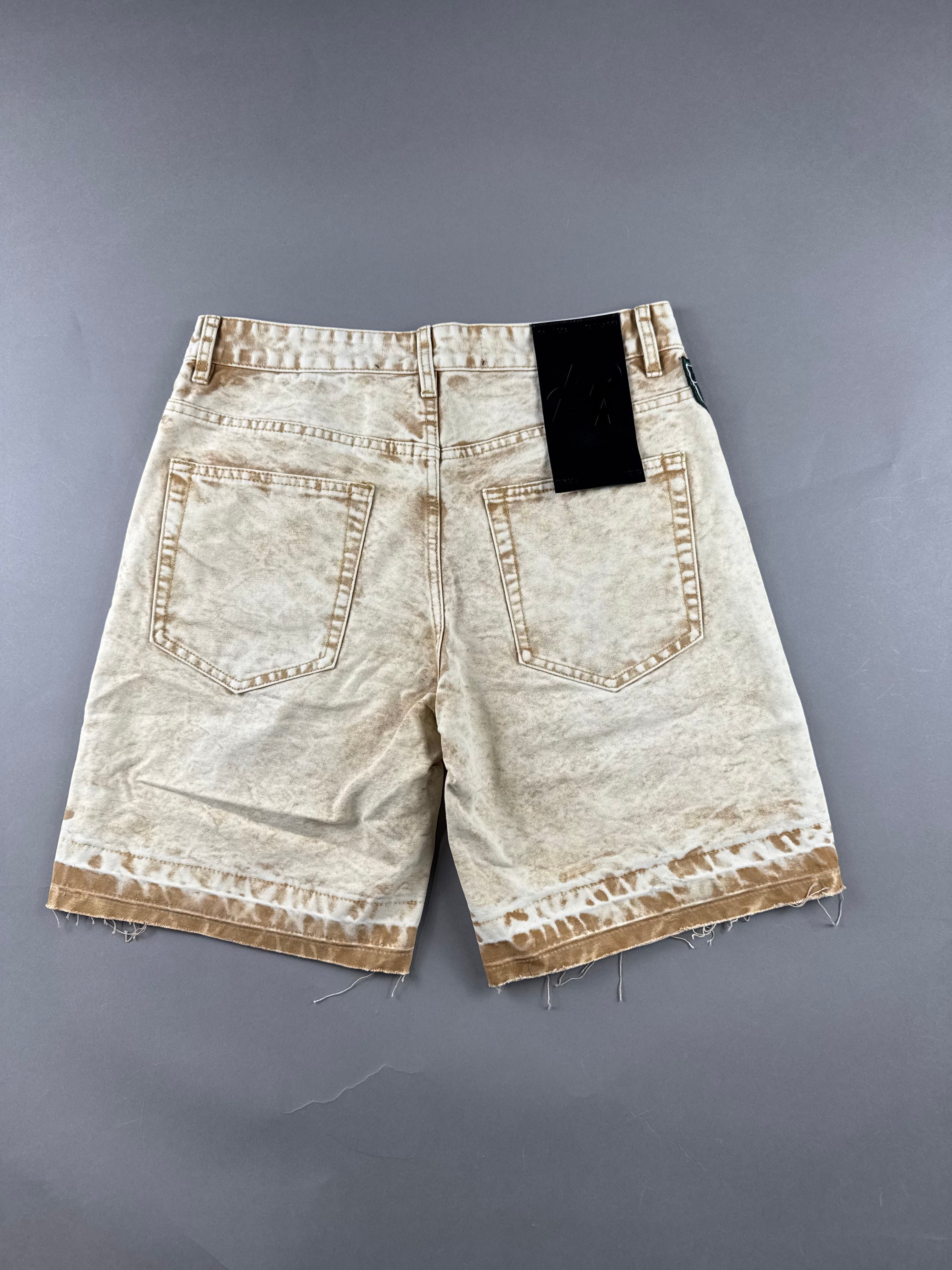 Politics Denim Shorts - Khaki Wash - Spr 93