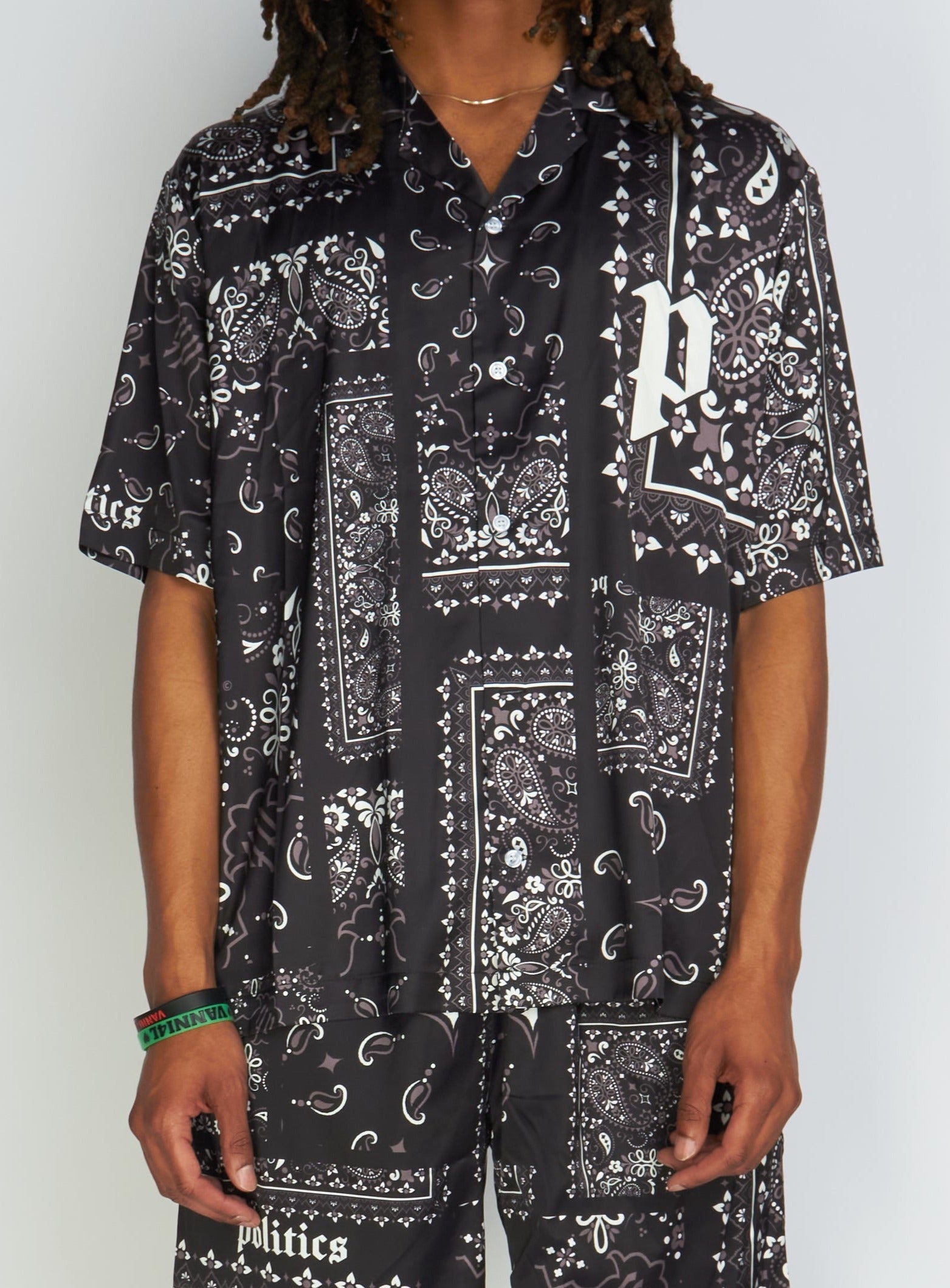 Politics Polo T-Shirt - Black Bandana - Hughes645