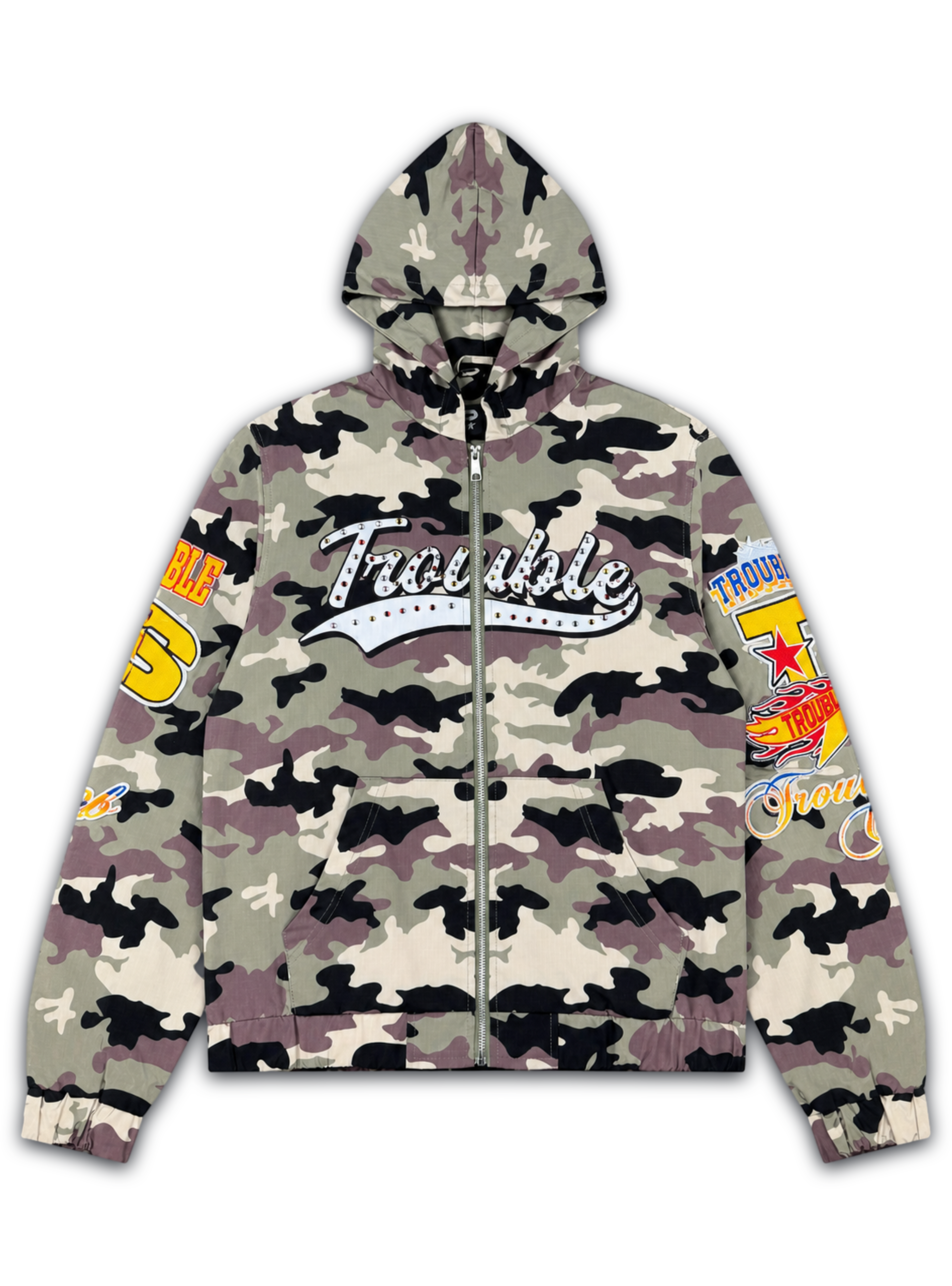 Politics Troub Track Jacket — Green Camo - Sum 01