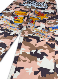 Politics Troub Track Pants — Pink Camo - Sum 04