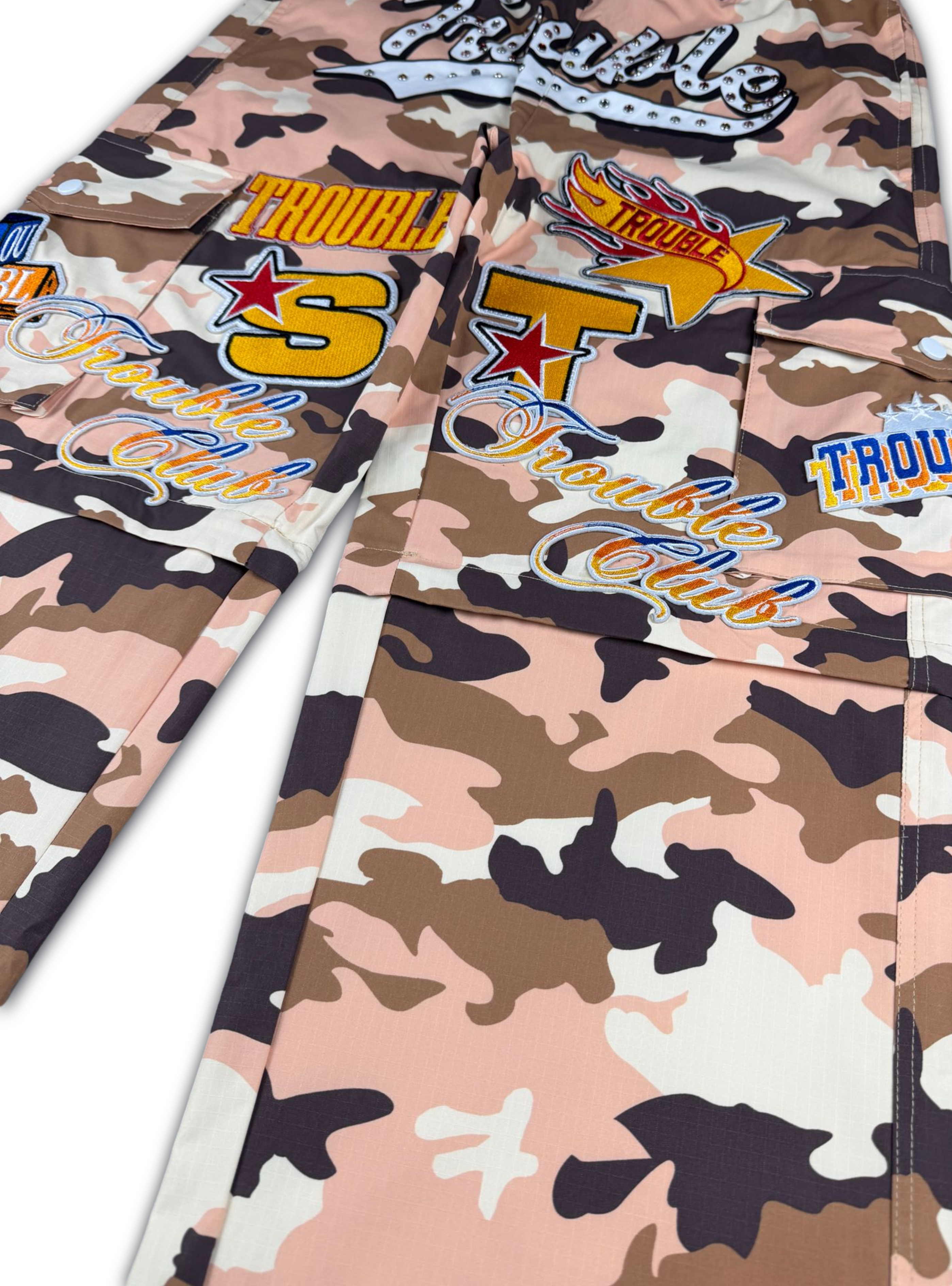 Politics Troub Track Pants — Pink Camo - Sum 04