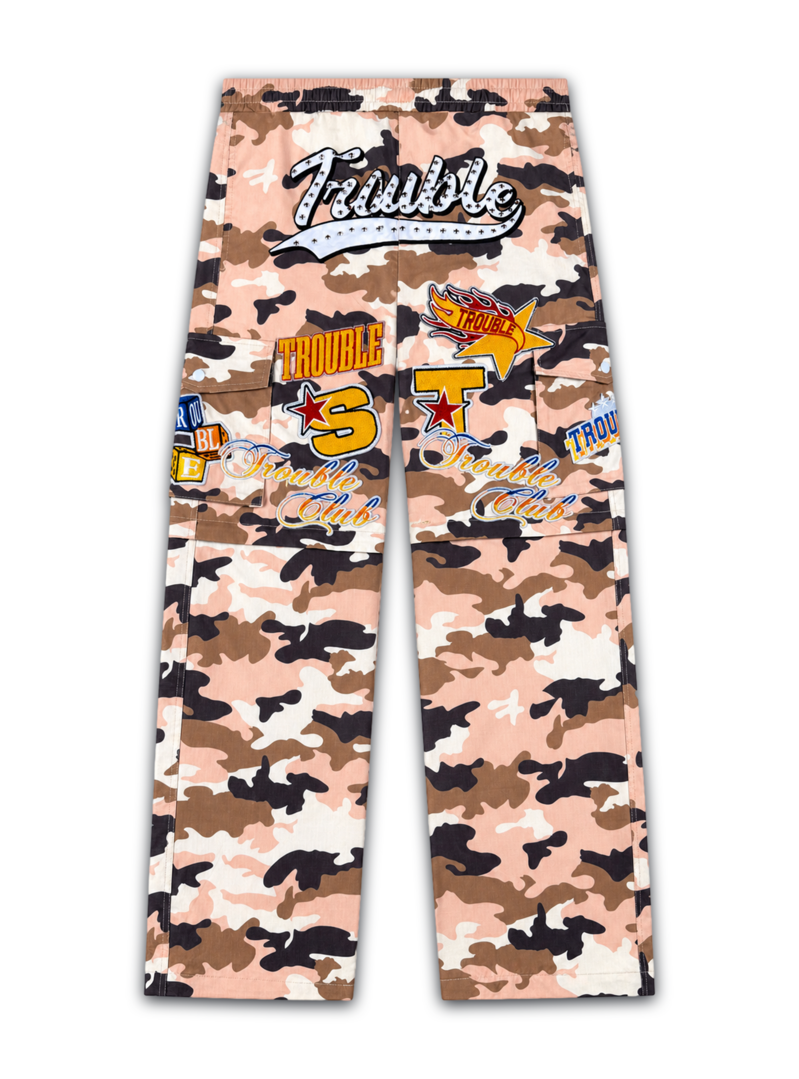 Politics Troub Track Pants — Pink Camo - Sum 04