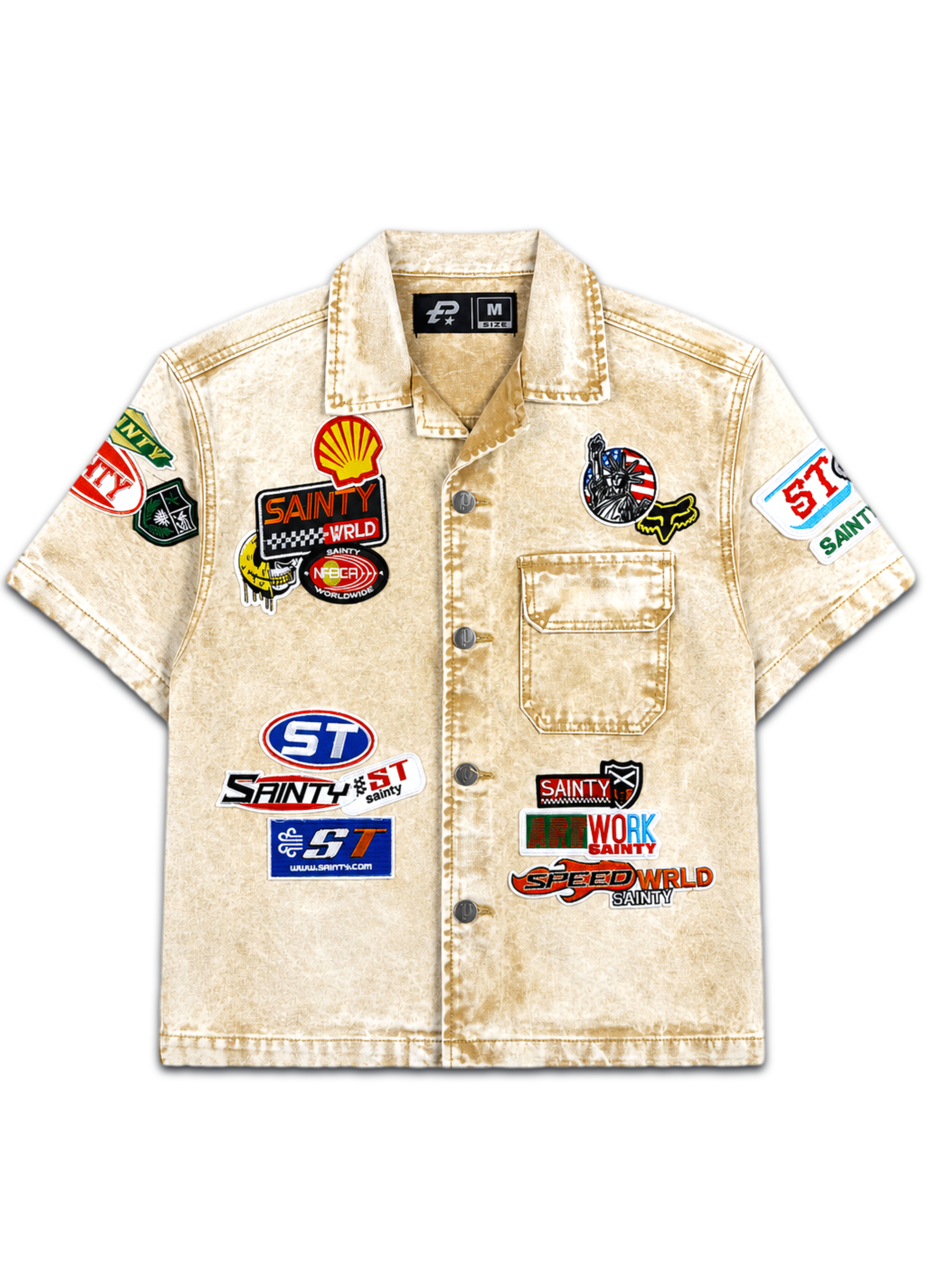 Politics - Denim Shirt- Khaki Wash - Spr 95