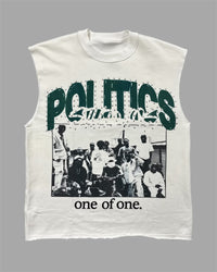 Politics Tank Top - White - Mono - 7