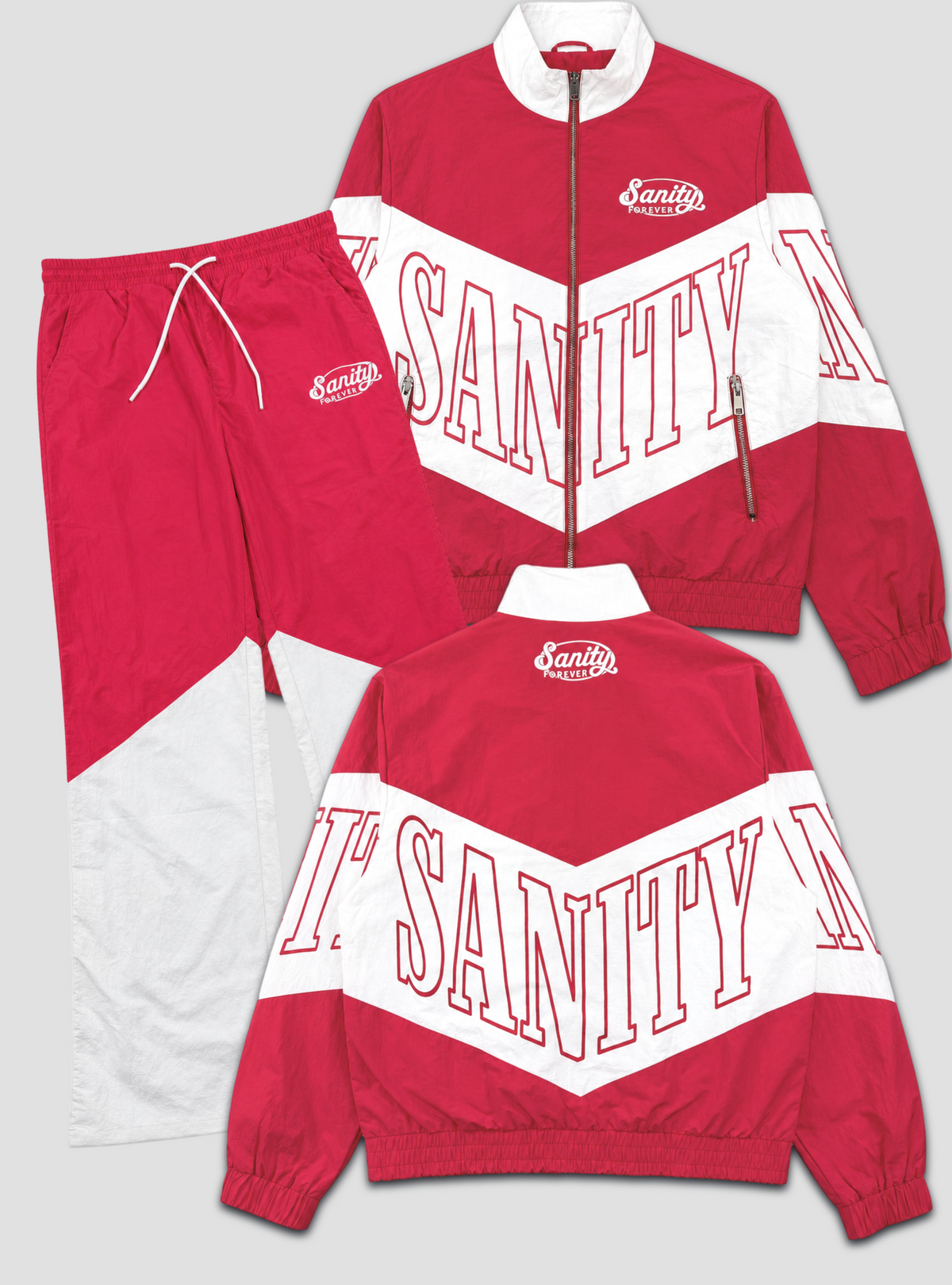 Politics Track Suit - Sanity Apex - Coral Red - SA-CR02